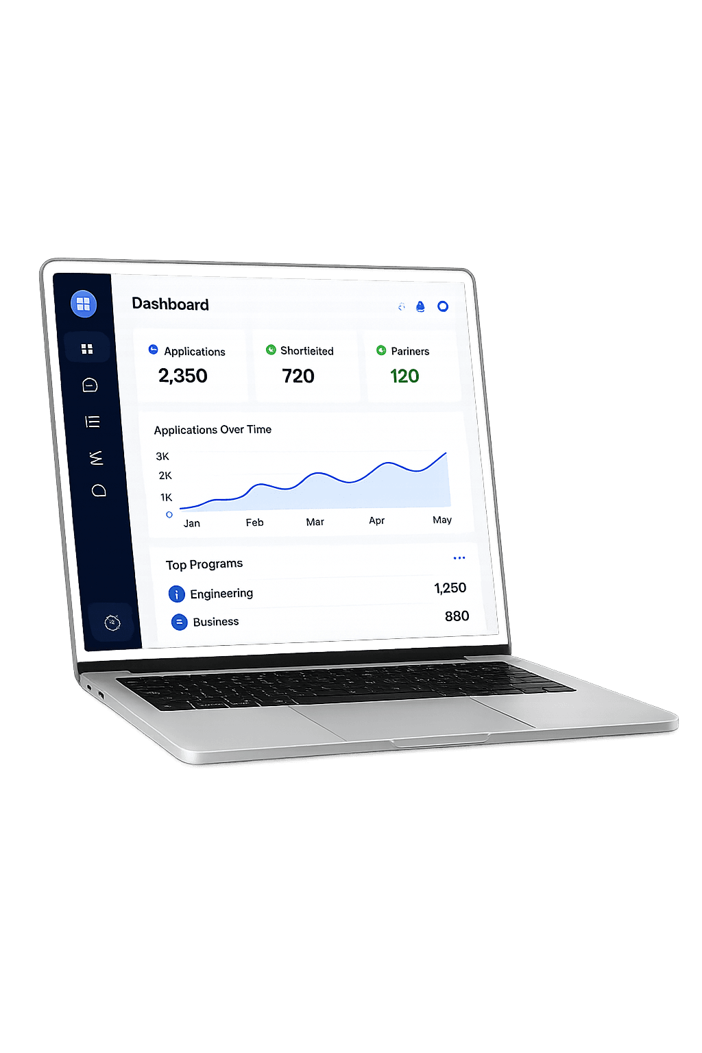 Scholarar B2B portal laptop mockup
